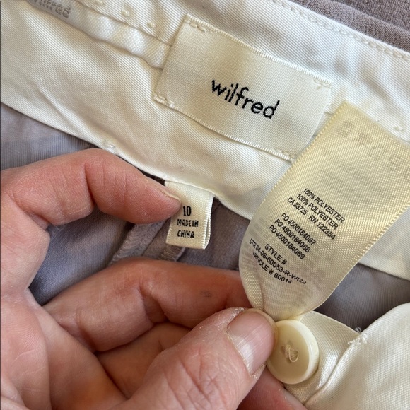 Wilfred Effortless Blush Pink Ankle Trousers High Rise Tailored Dress Pants 10 - Picture 13 of 13